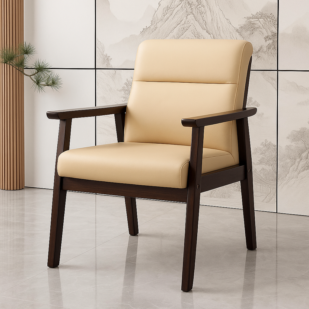 Arvini Contemporary Wood-Arm Chair