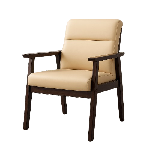 Arvini Contemporary Wood-Arm Chair