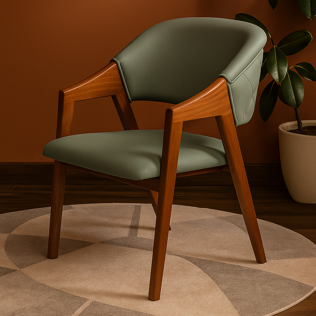 Merlo Modern Curved-Back Chair
