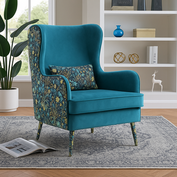 Verona Floral Wingback Chair