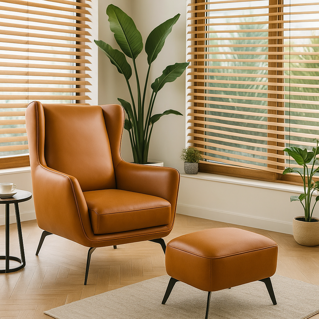 Eloria Wingback Relax Chair with Footrest
