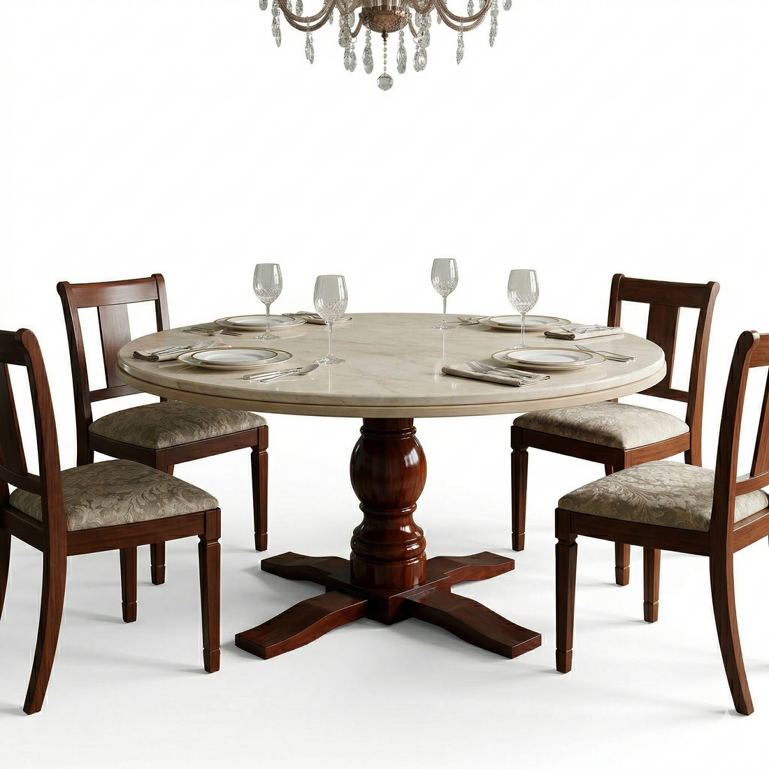 Classic Round Glossy Ply Dining Table