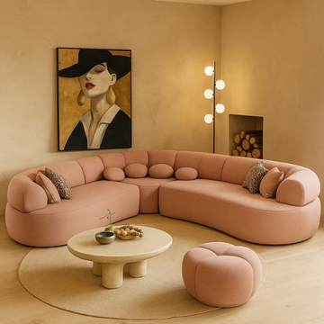 Luna Pebble Curve Sofa