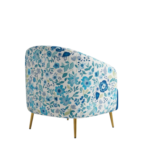 Azure Bloom Accent Chair