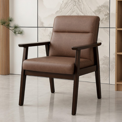 Arvini Contemporary Wood-Arm Chair