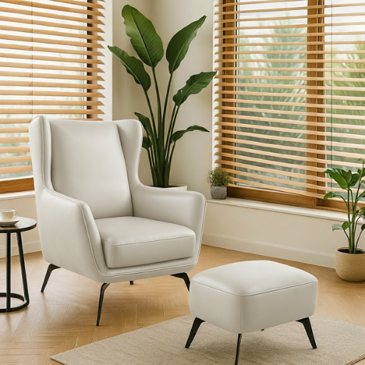 Eloria Wingback Relax Chair with Footrest