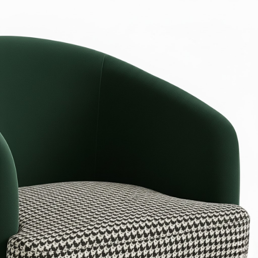 Emerald Houndstooth Accent Chair