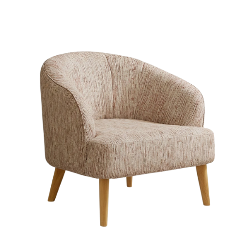 Textured Blush Accent Chair