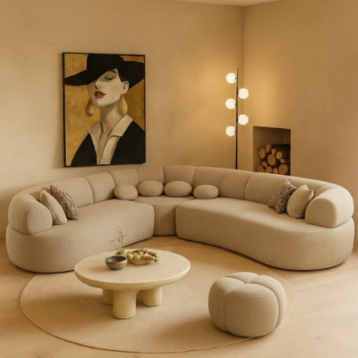 Luna Pebble Curve Sofa