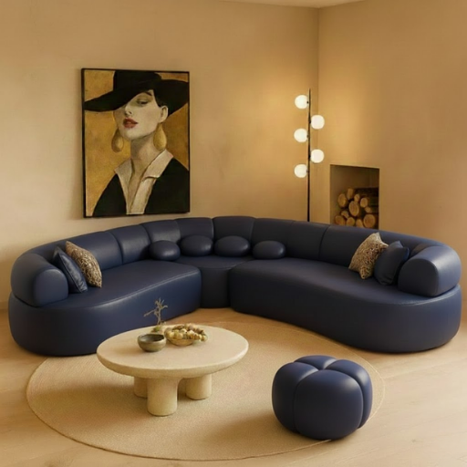 Luna Pebble Curve Sofa