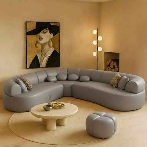 Luna Pebble Curve Sofa