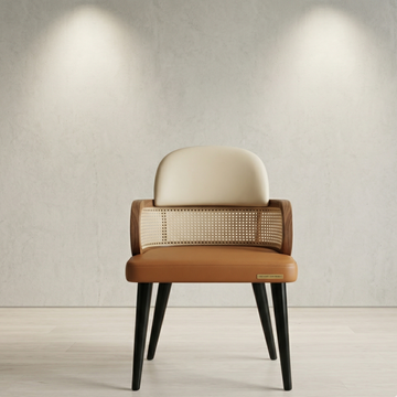 Modern Cane Back Accent Chair