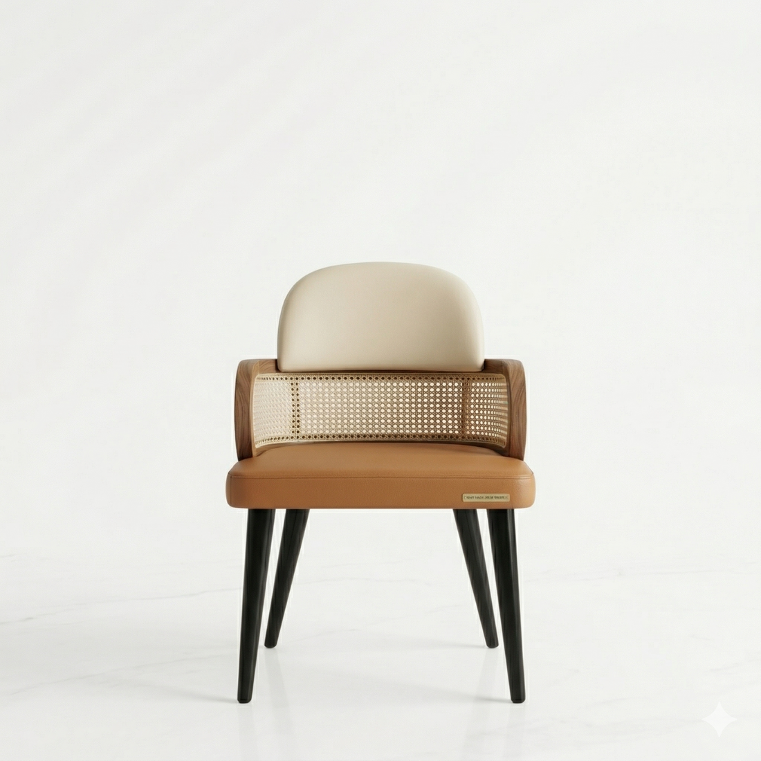 Modern Cane Back Accent Chair