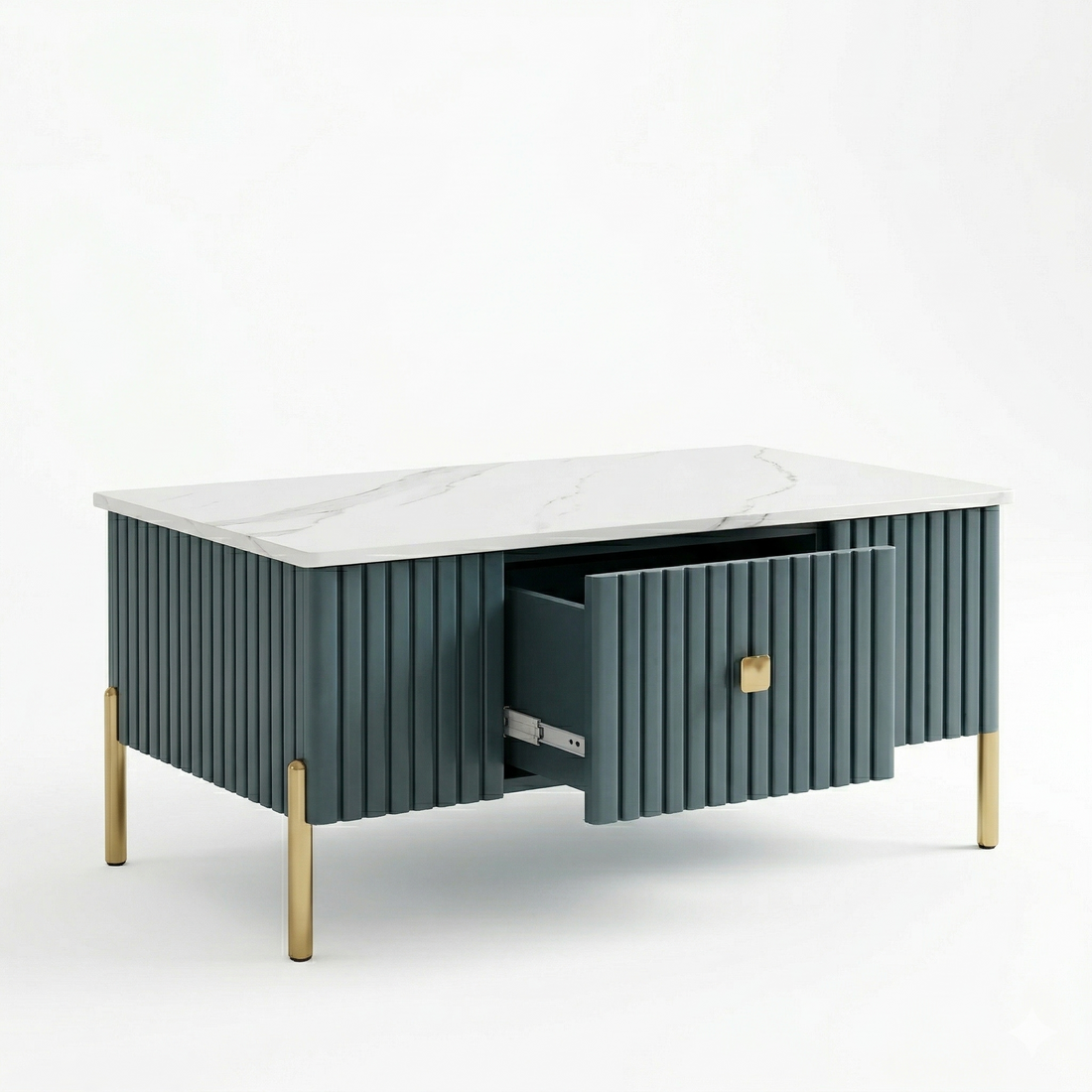 Modern Glossy Ply Coffee Table with Drawer