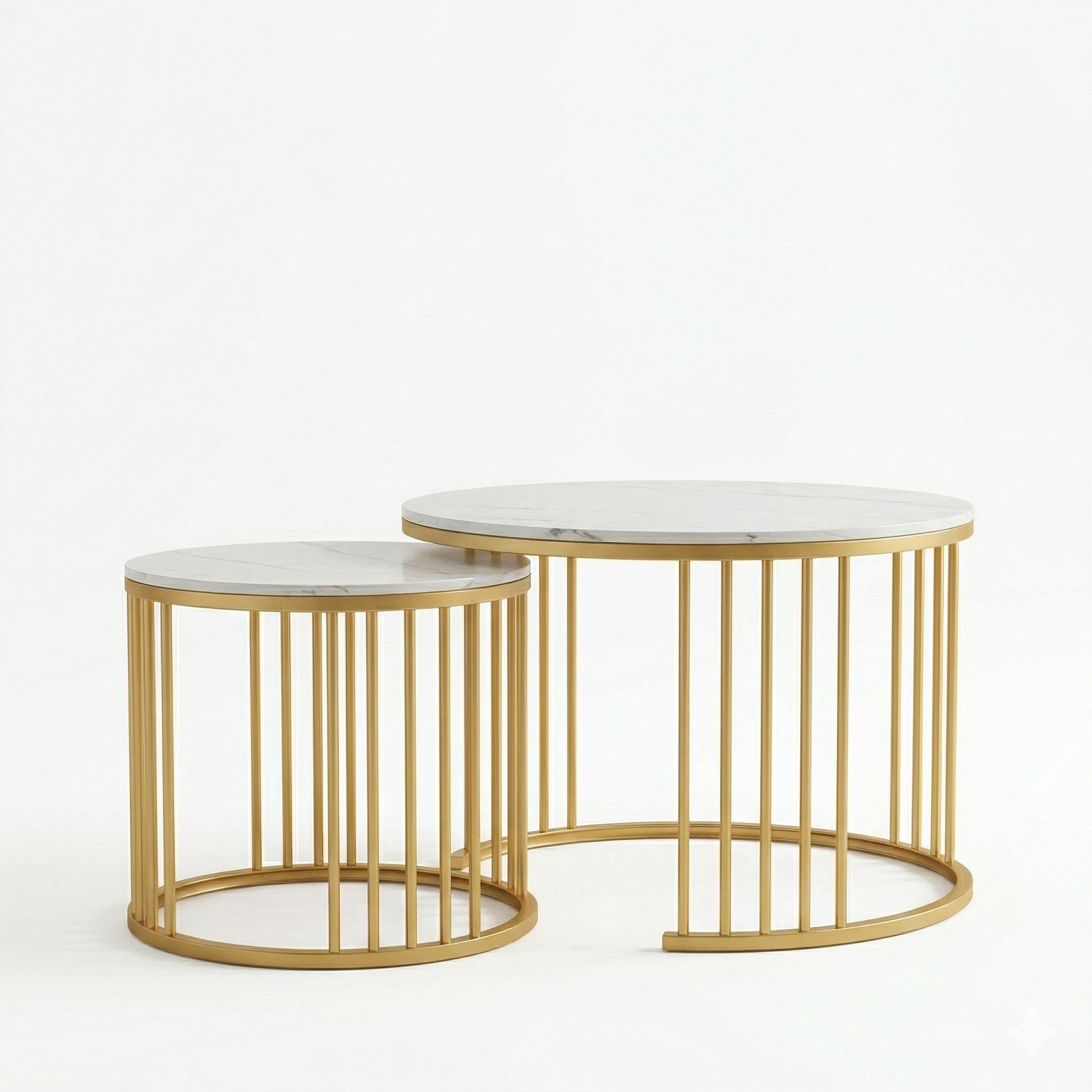 Modern Round Nesting Coffee Table Set