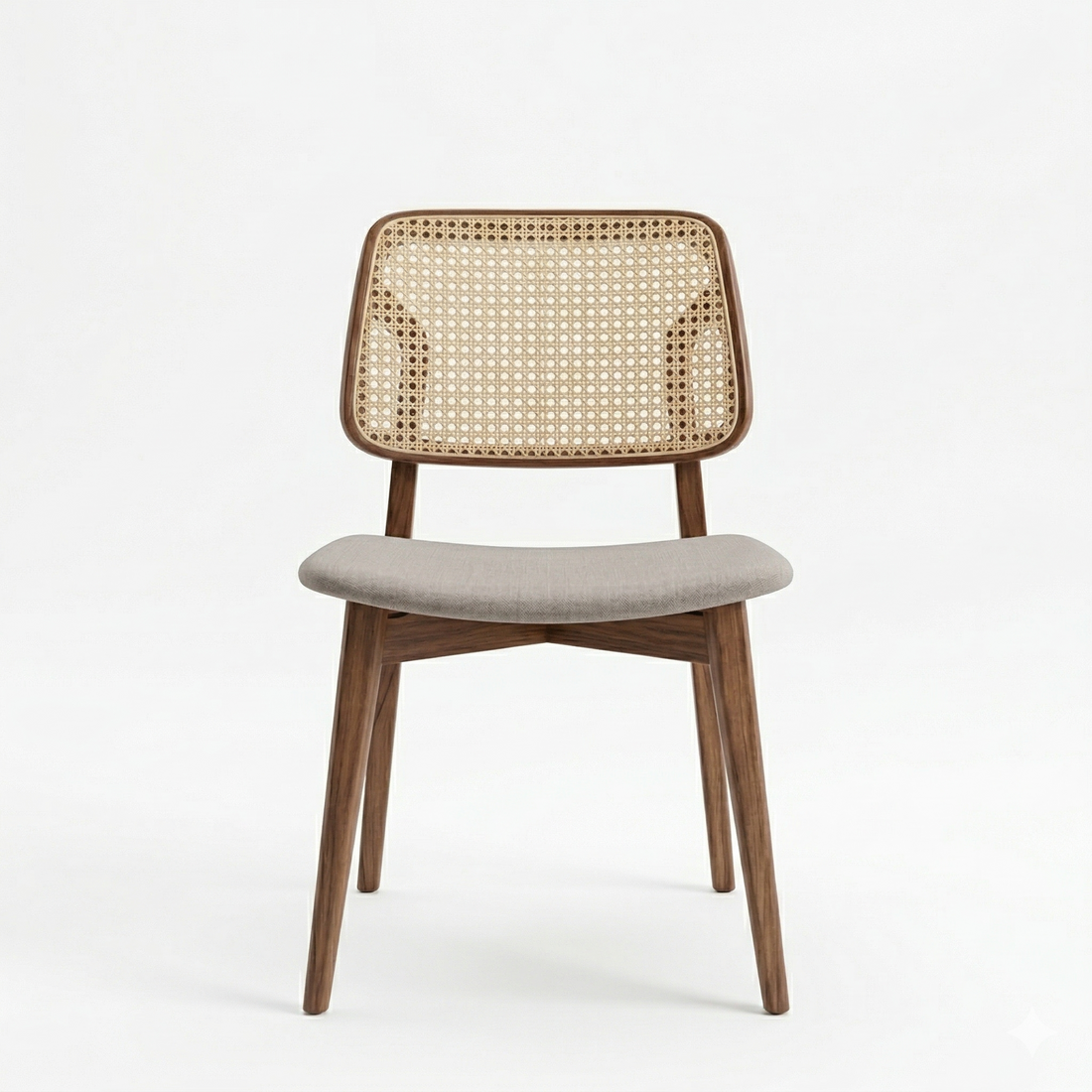 Modern Wooden Cane Back Dining Chair