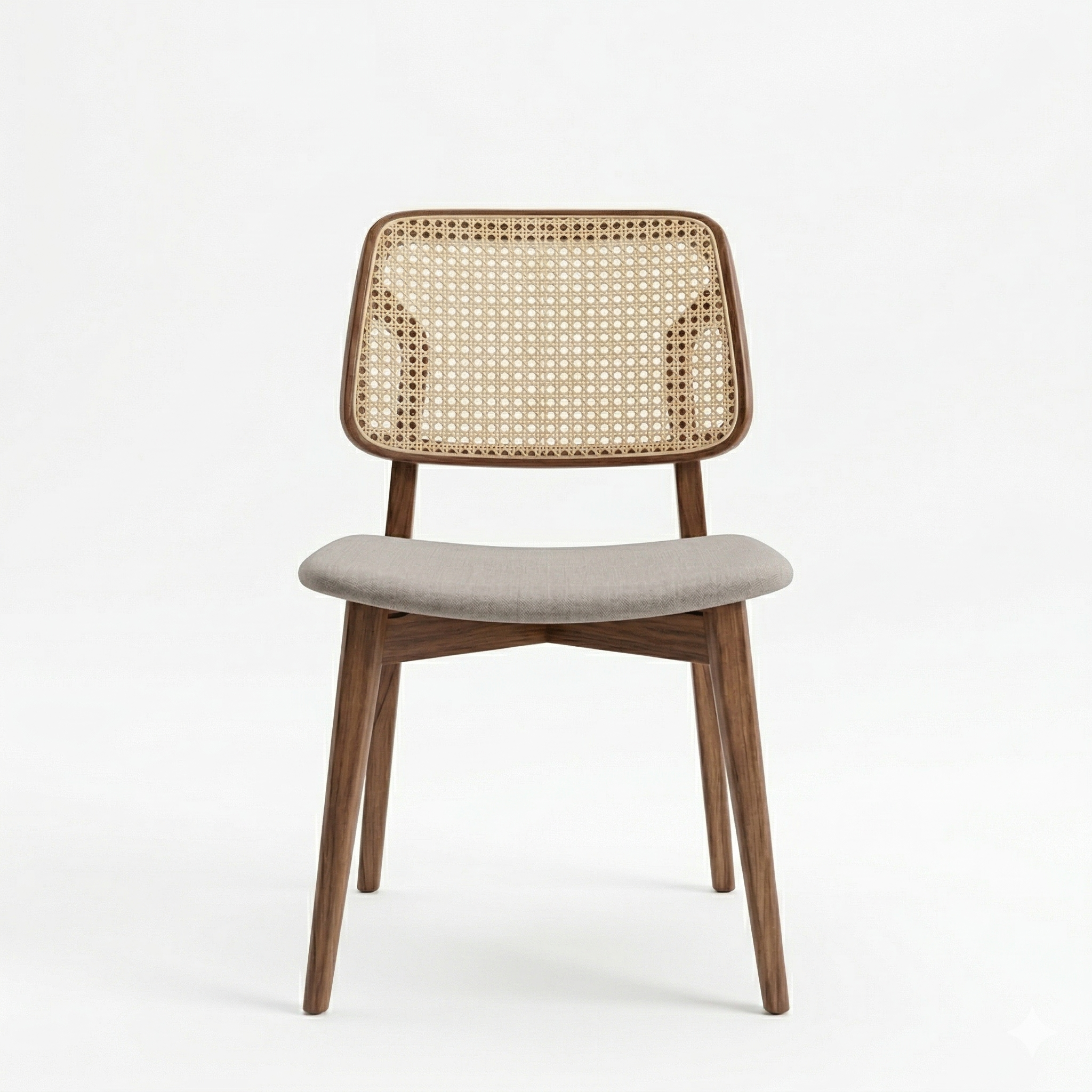 Modern Wooden Cane Back Dining Chair